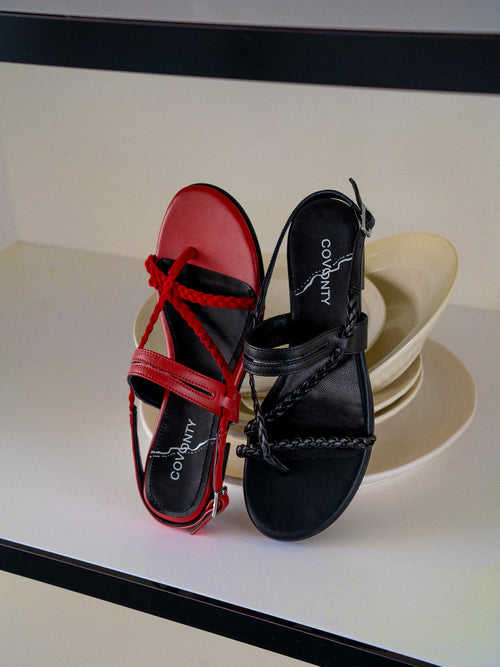 COVONTY Braided Strap Sandals